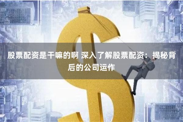 股票配资是干嘛的啊 深入了解股票配资：揭秘背后的公司运作